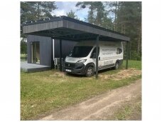 Varikatus - Päikeseelektrijaam 5.76kW 3500x7720mm - Anykščiai rajoon, Leedu